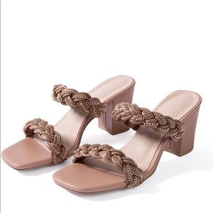 Amazon Block Woven Heels